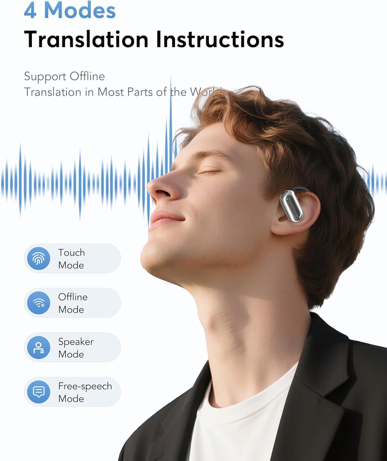 Audífonos Traductor AI Bluetooth 5.4 – Traducción en Tiempo Real