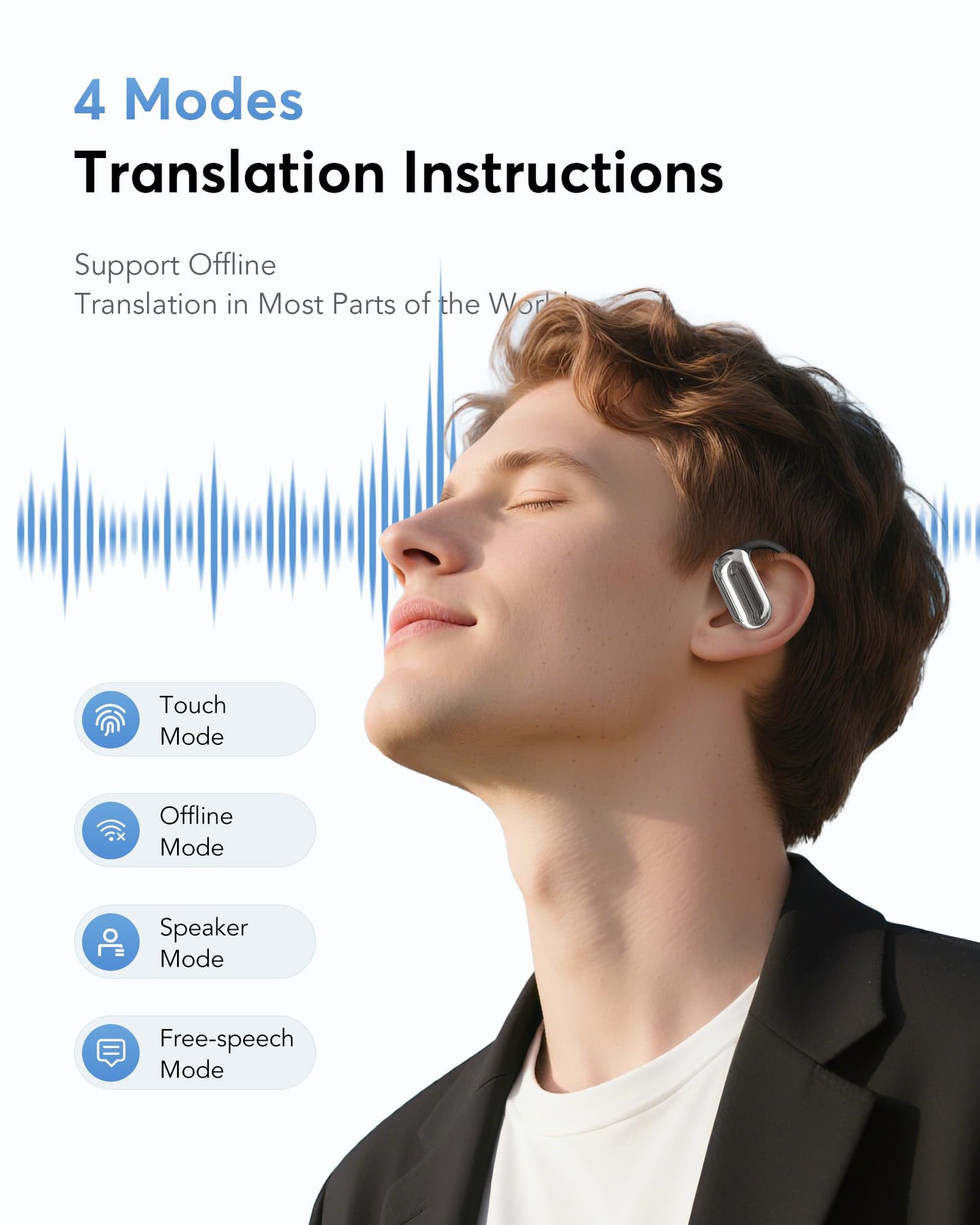 Audífonos Traductor AI Bluetooth 5.4 – Traducción en Tiempo Real