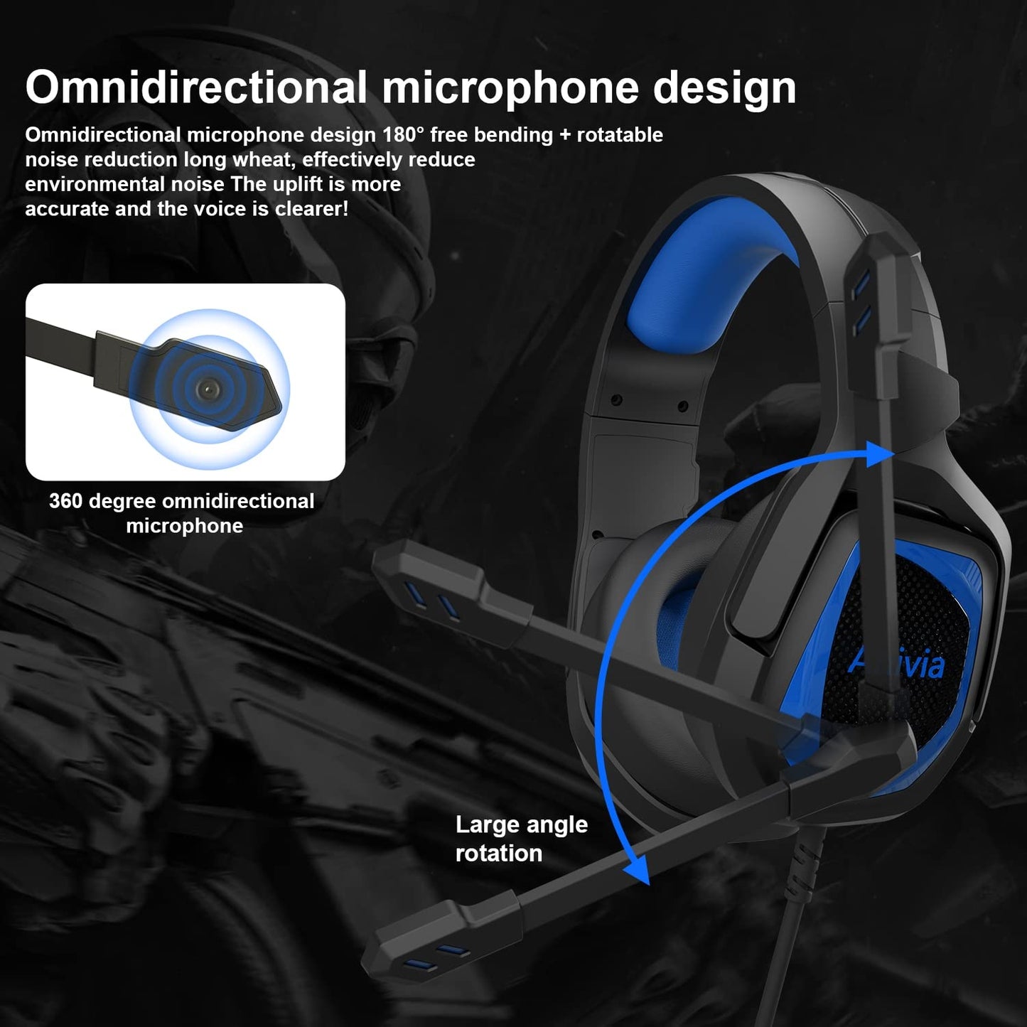 Auriculares estéreo para juegos G2000 para PS4 PC Xbox One PS5. Cancelación de ruido