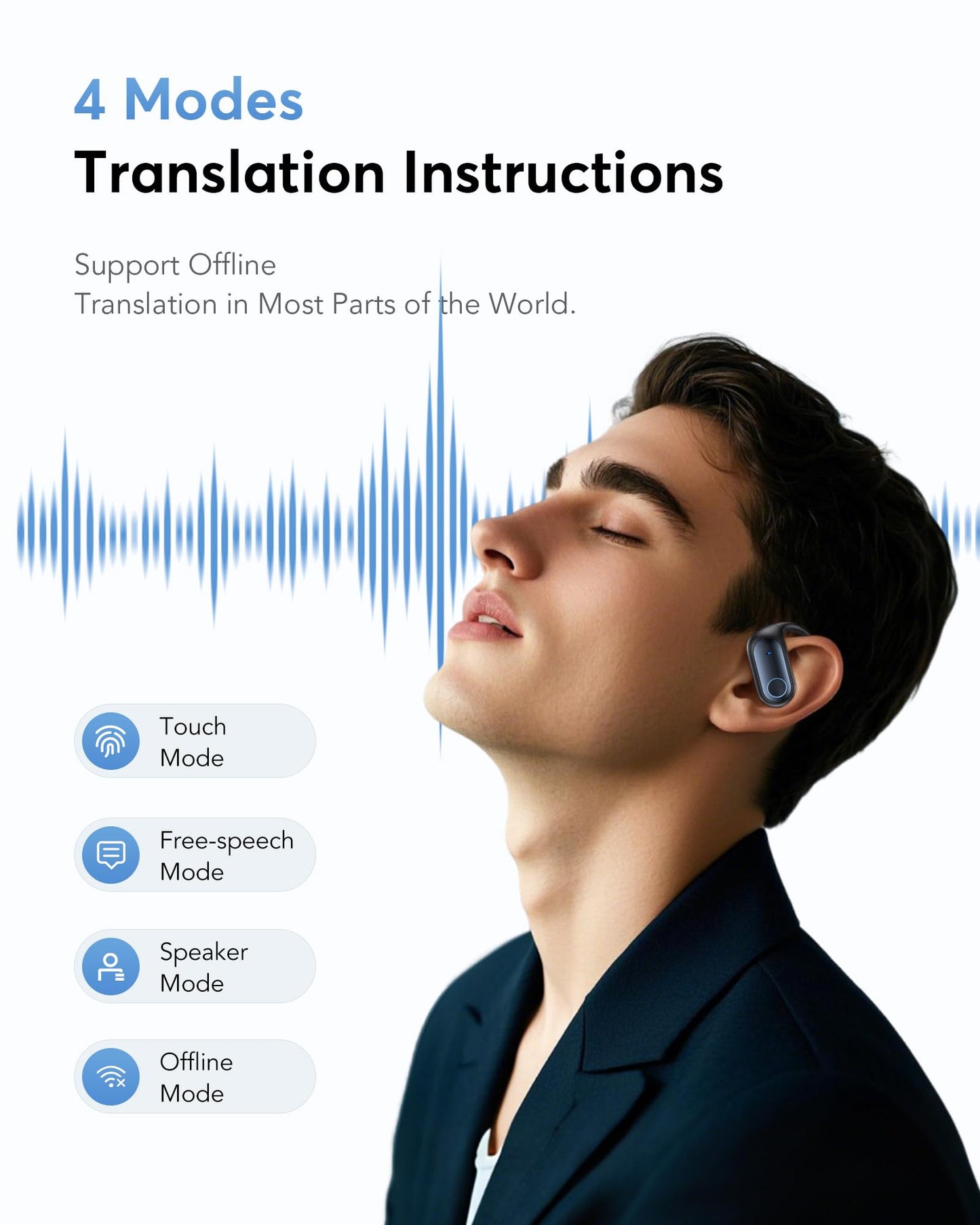 Audífonos Traductor AI Bluetooth 5.4 – Traducción en Tiempo Real