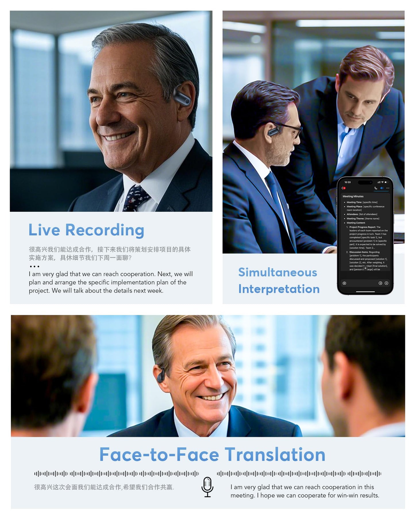 Audífonos Traductor AI Bluetooth 5.4 – Traducción en Tiempo Real