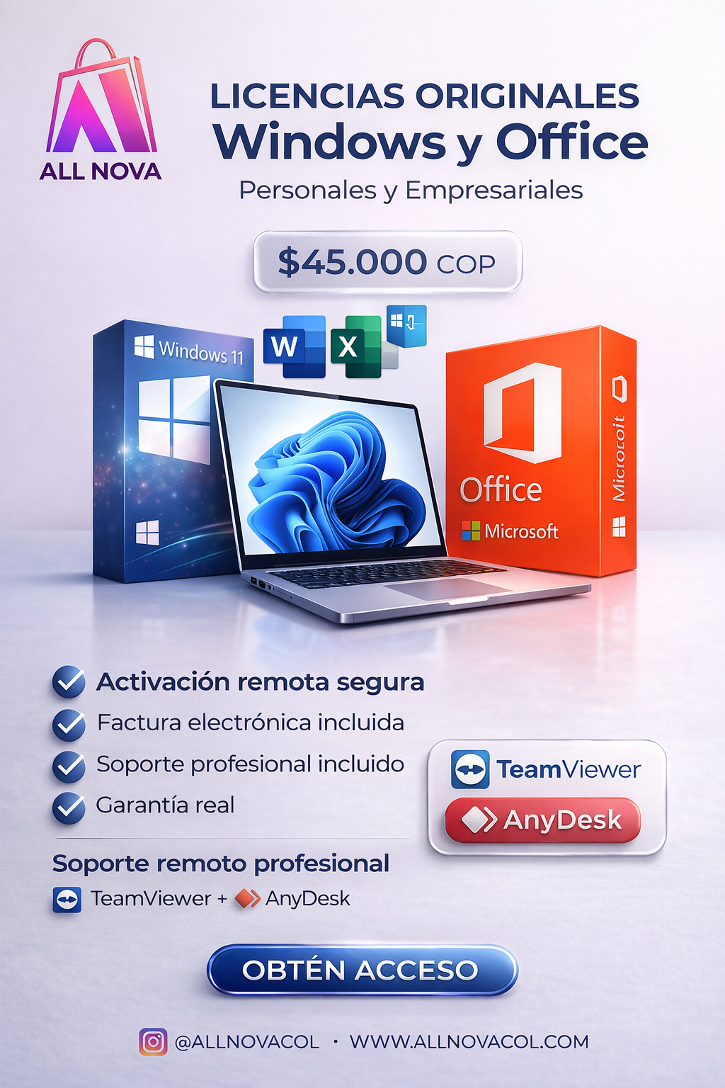 Software Original E Instalación Remota